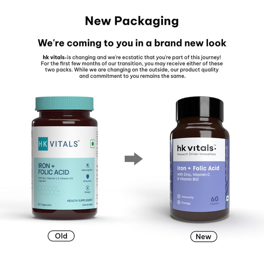 HK Vitals Iron and Folic Acid Capsules - Grab2buy