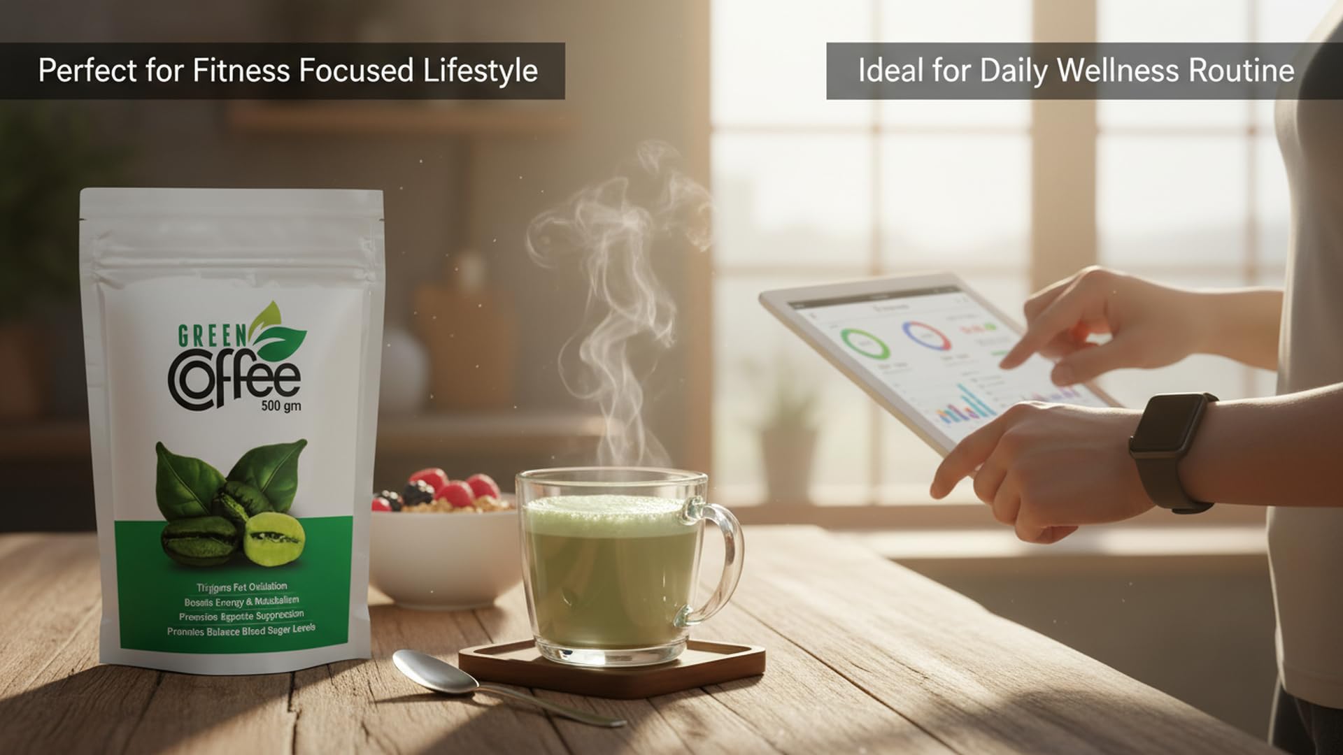 Vokin Biotech Organic Green Coffee Beans Unroasted Arabica Coffee Supports Weight Loss Management  Grab2Buy Vokin Biotech Grab2Buy
