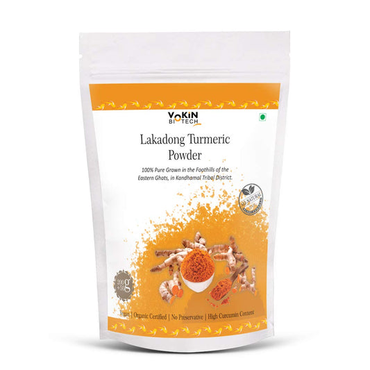 Vokin Biotech Lakadong Turmeric Powder | High Curcumin Content 7-9% Haldi Powder | Immunity Booster  Grab2Buy Vokin Biotech Grab2Buy
