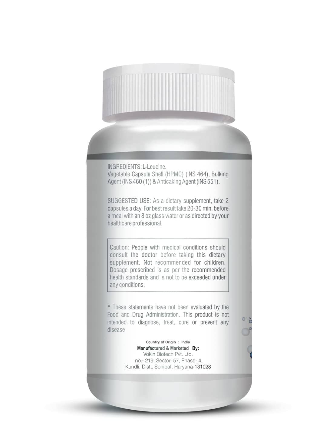 Vokin biotech L- Leucine – Supports muscle Building, Muscle Strengthening – 1000mg  Grab2Buy Vokin Biotech Grab2Buy