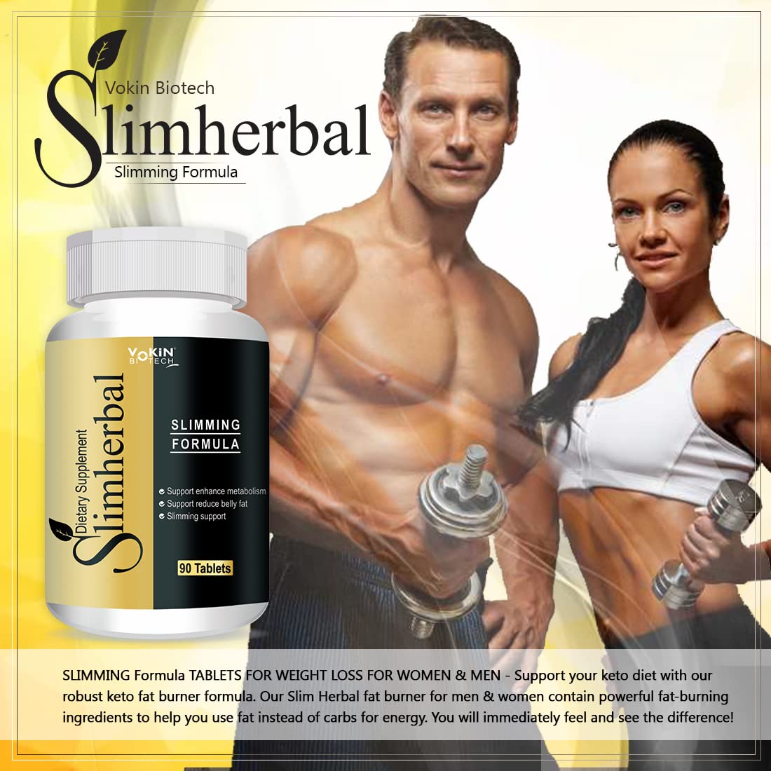 Vokin Biotech Slimherbal Tablets Support Reduce Belly Fat for Men & Women  Grab2Buy Vokin Biotech Grab2Buy
