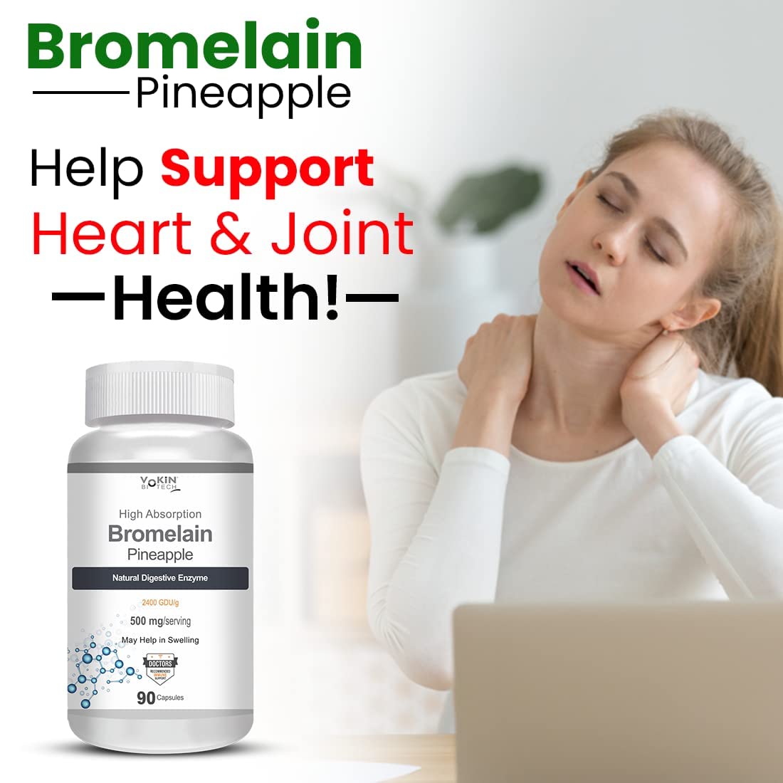 Vokin Biotech Bromelain Pineapple Capsules  Grab2Buy Vokin Biotech Grab2Buy
