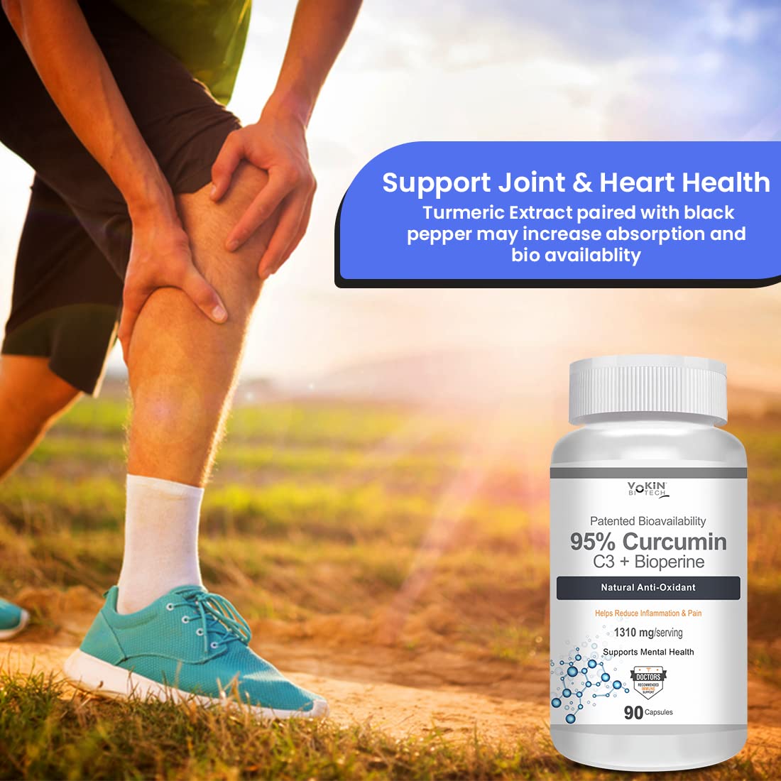 Vokin Biotech Curcumin C3+ Bioperine 1310mg Supports Mental Health  Grab2Buy Vokin Biotech Grab2Buy