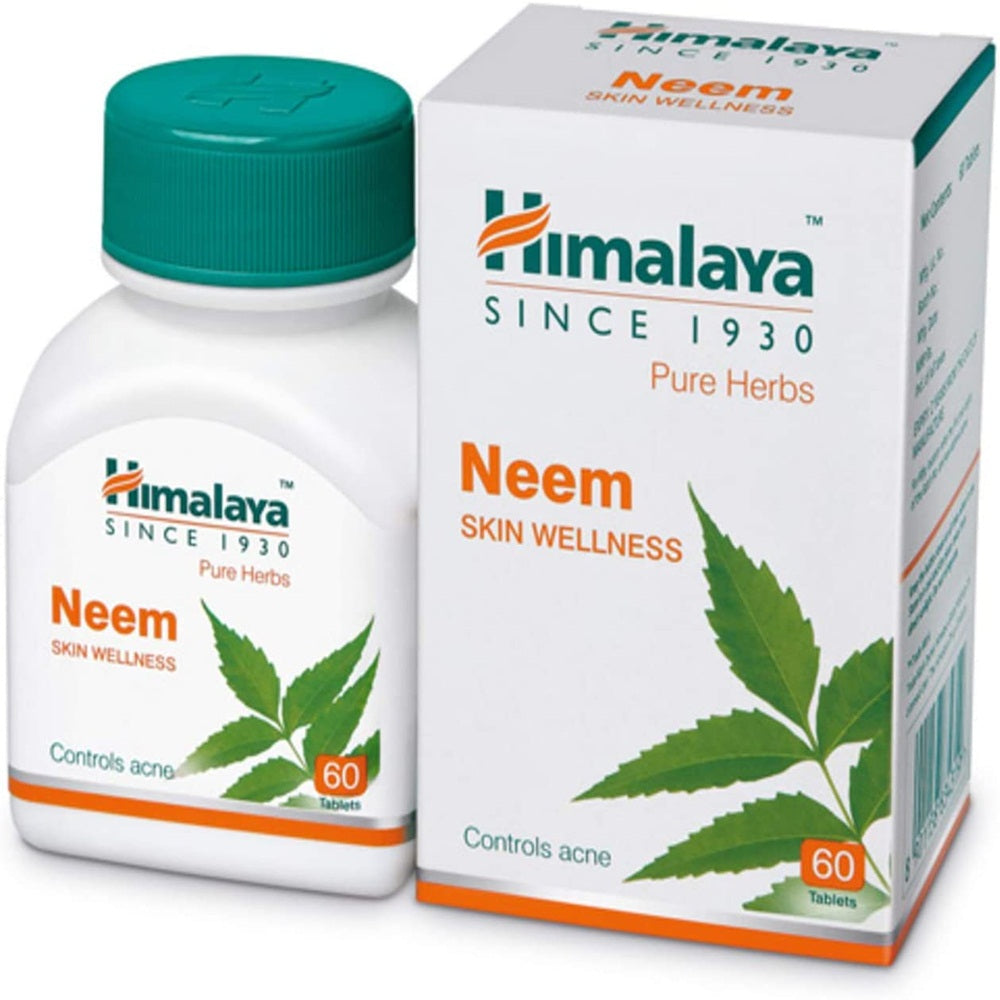 Himalaya Wellness Pure Herbs Neem Skin Wellness Tablets | Ayurvedic Acne & Skin Care 