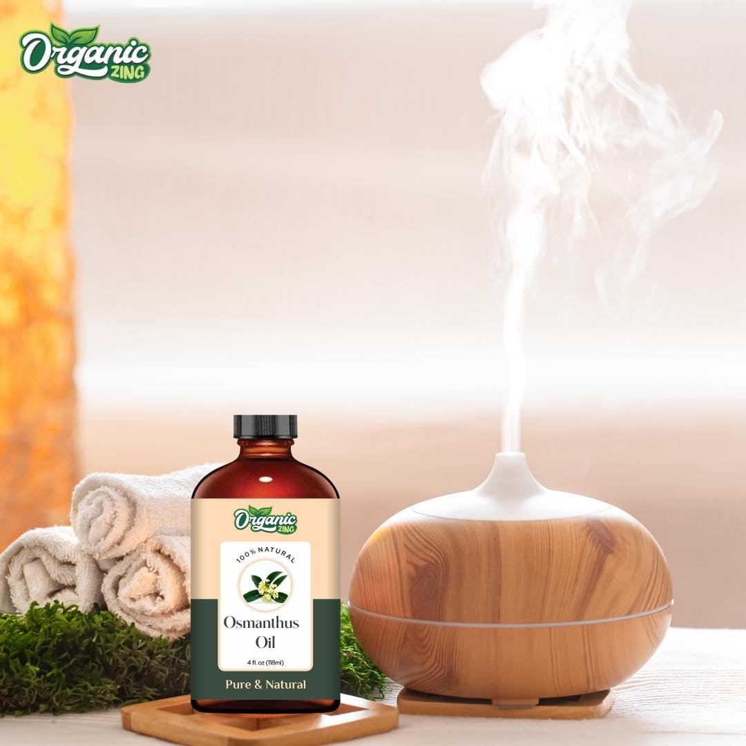 Organic Zing Osmanthus (Osmanthus fragrans) Oil | Pure & Natural Steam Distilled Essential Oil for Aroma, Diffusers & Skincare