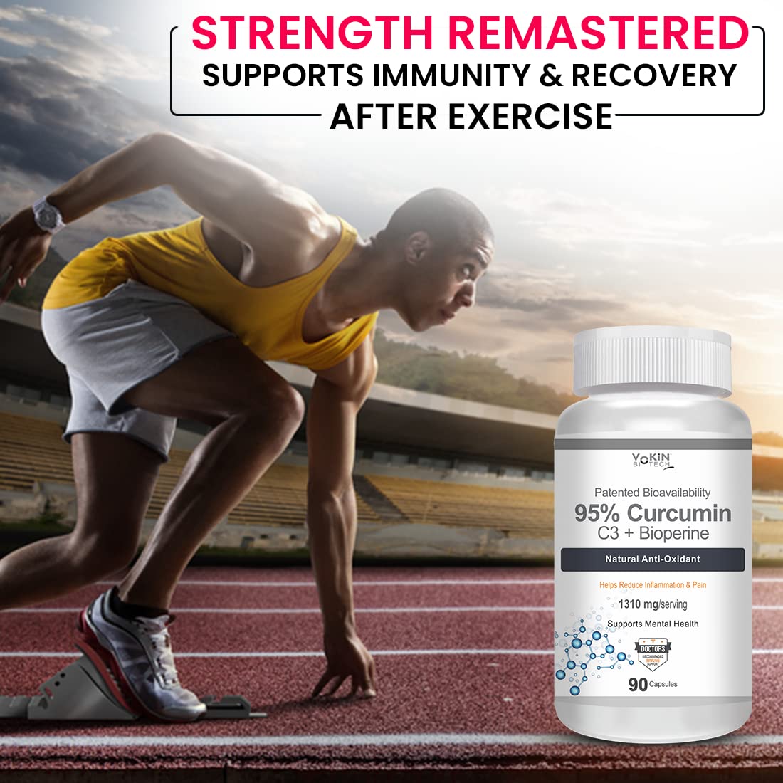 Vokin Biotech Curcumin C3+ Bioperine 1310mg Supports Mental Health  Grab2Buy Vokin Biotech Grab2Buy