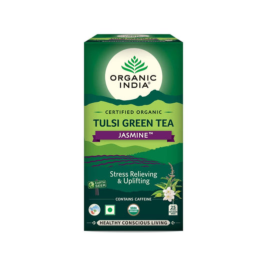 Organic India Tulsi Green Tea Jasmine 25 Tea Bags - Grab2buy