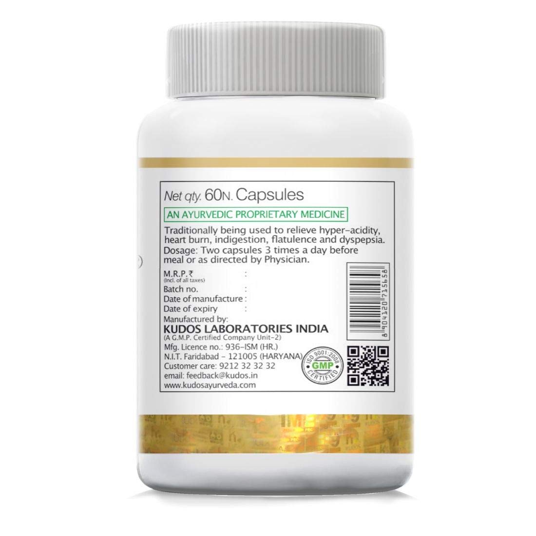 Kudos Ayurveda Acidos Capsules - Grab2buy