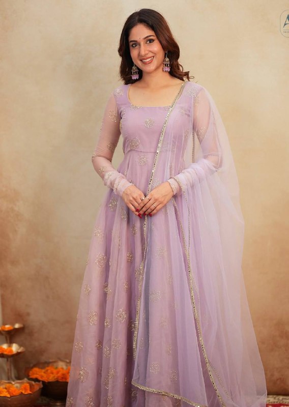 Yash Enterprise Light Peach Organza Party Wear Embroidery Suit Set  Grab2Buy Yash Enterprise Grab2Buy