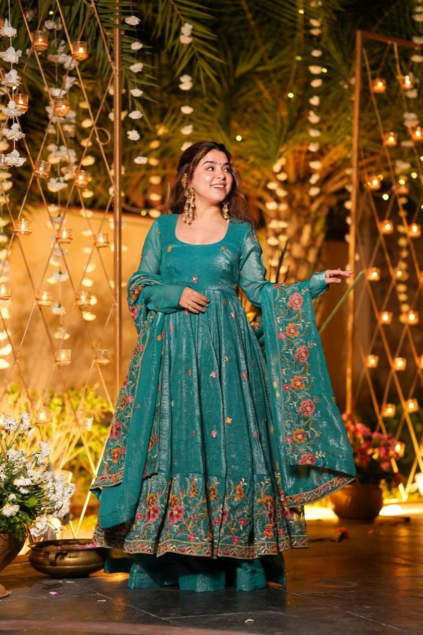 Yash Enterprise Rama Crunchy Silk Party Wear Embroidery Suit Set  Grab2Buy Yash Enterprise Grab2Buy