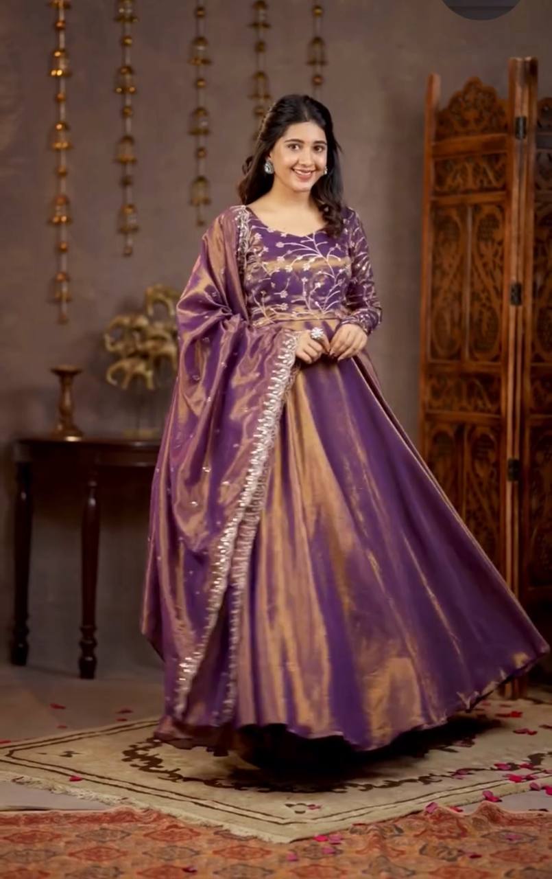 Yash Enterprise Light Purple Cosmos Silk Embroidery Party Wear Suit Set  Grab2Buy Yash Enterprise Grab2Buy