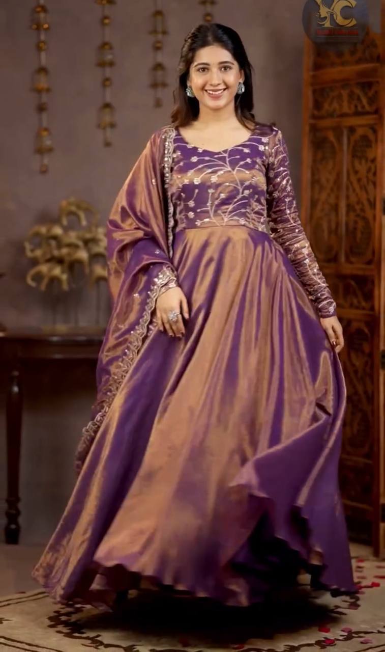 Yash Enterprise Light Purple Cosmos Silk Embroidery Party Wear Suit Set  Grab2Buy Yash Enterprise Grab2Buy