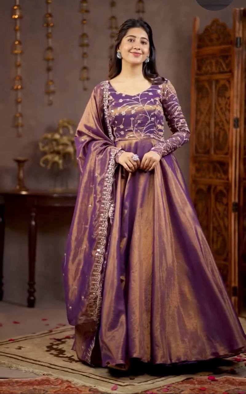 Yash Enterprise Light Purple Cosmos Silk Embroidery Party Wear Suit Set  Grab2Buy Yash Enterprise Grab2Buy