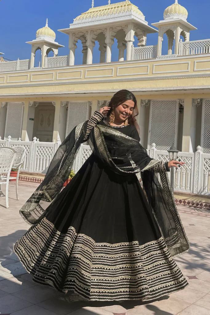 Yash Enterprise Black Rayon Party Wear Embroidery Suit Set  Grab2Buy Yash Enterprise Grab2Buy