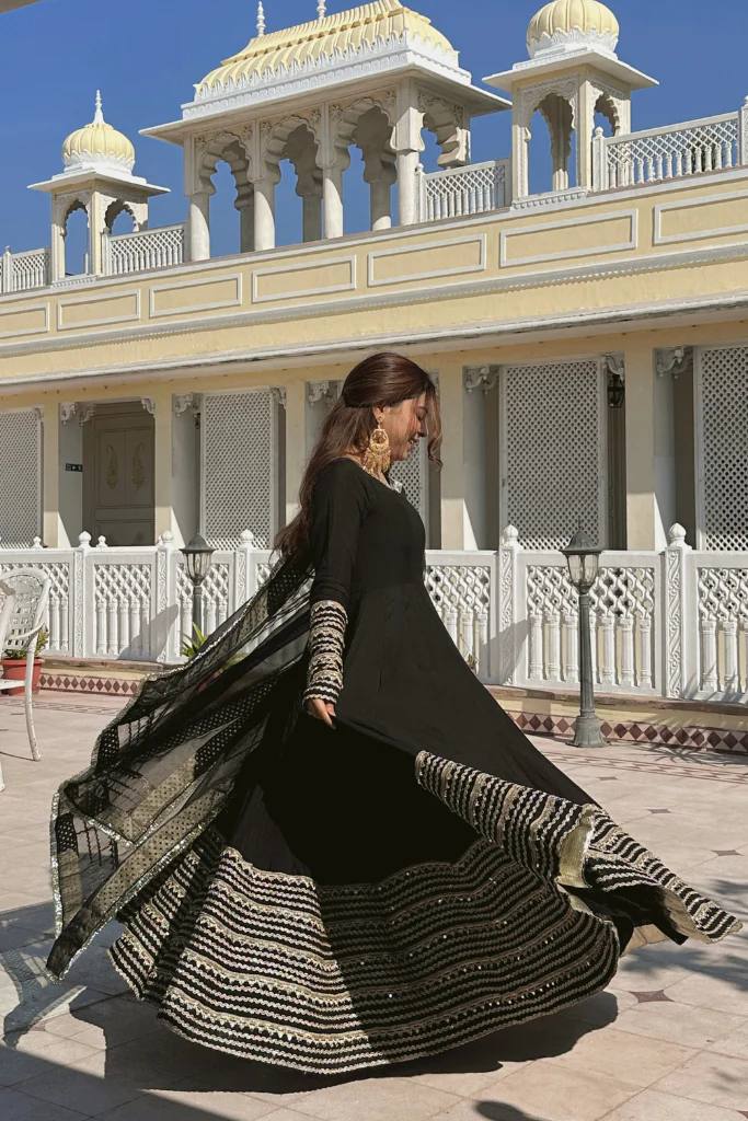 Yash Enterprise Black Rayon Party Wear Embroidery Suit Set  Grab2Buy Yash Enterprise Grab2Buy