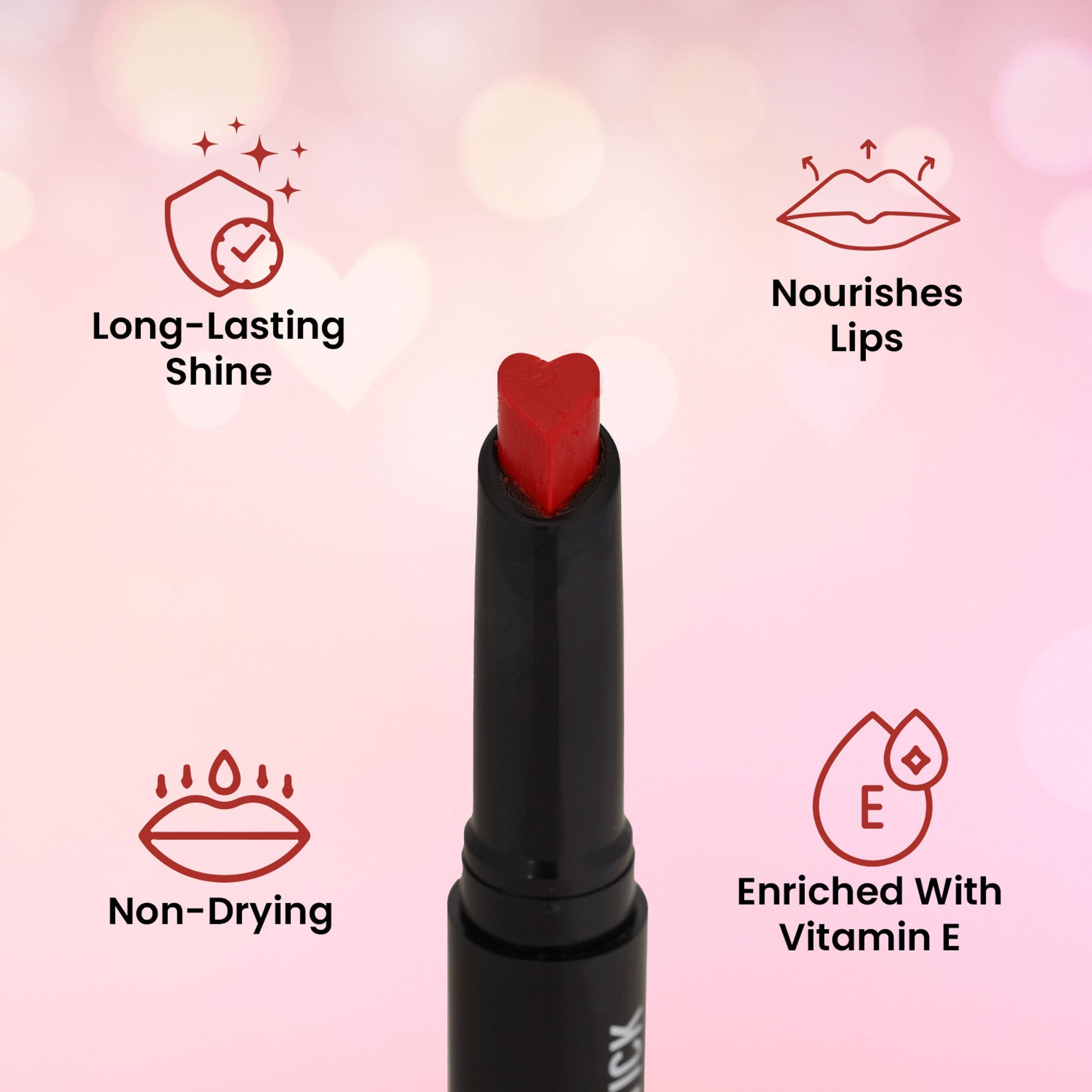 Swiss Beauty My Shine High Pigmented & Long-Lasting Lipstick Enriched with Vitamin E - 09 Frozen Plum