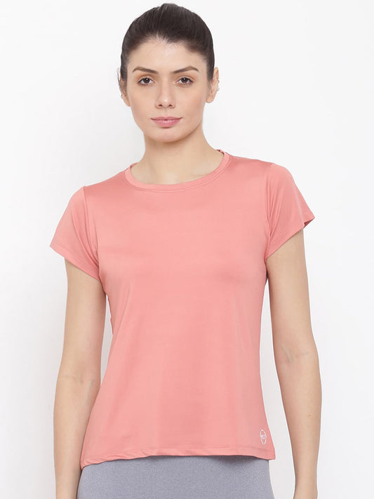 MKH Women Pink Dri-FIT Running T-shirt 