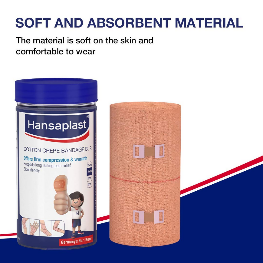 Hansaplast Soft Cotton Crepe Bandage For Pain Relief - Elastic 