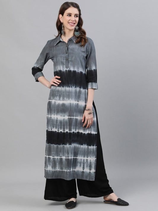 Aks Women Tie & Dye Cotton Kurta