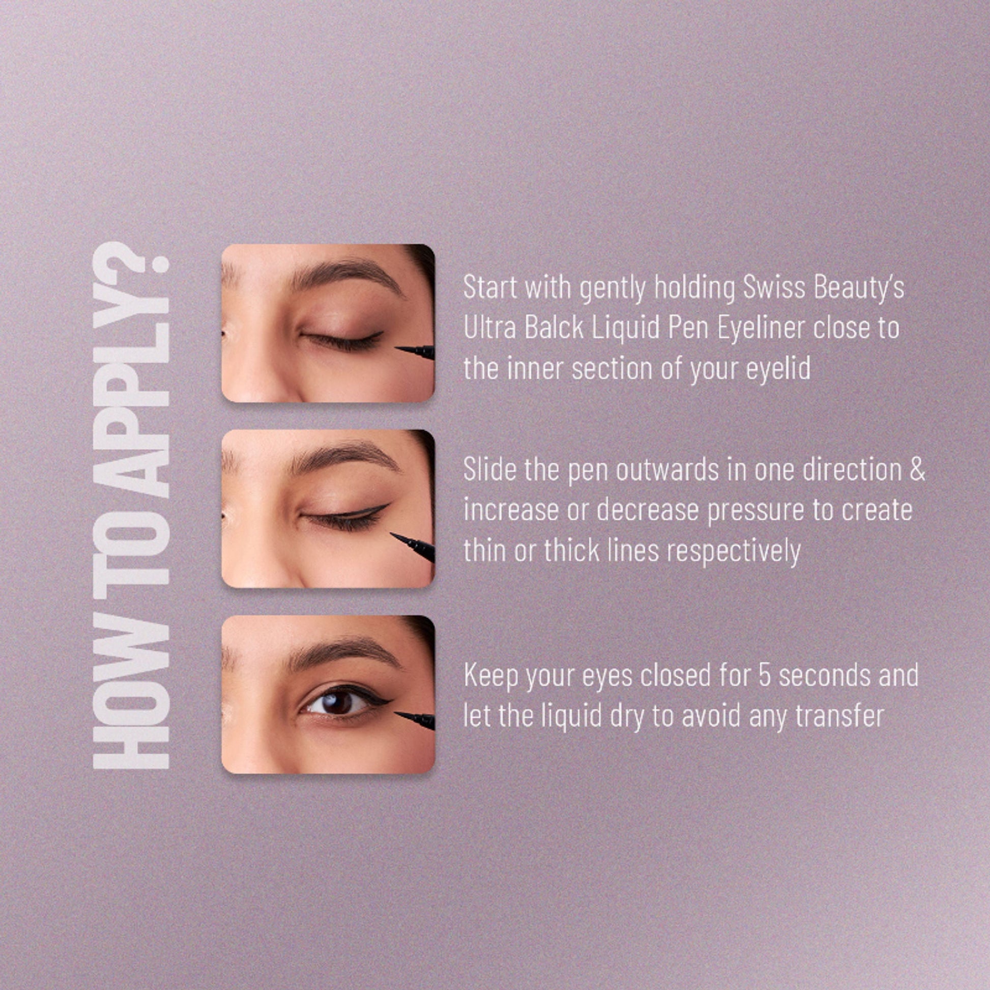 Swiss Beauty Liquid Pen Eyeliner - Black
