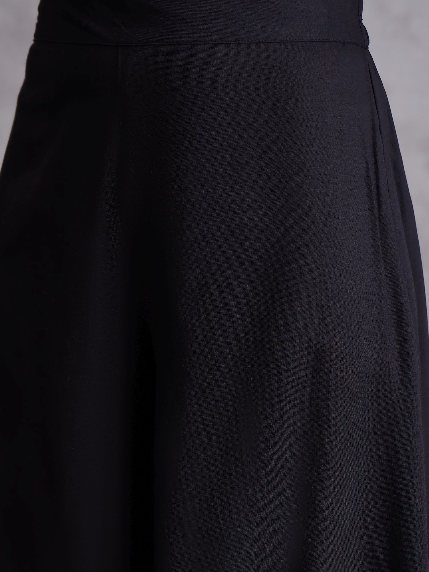 InWeave Black Small Check Black Palazzo Set 