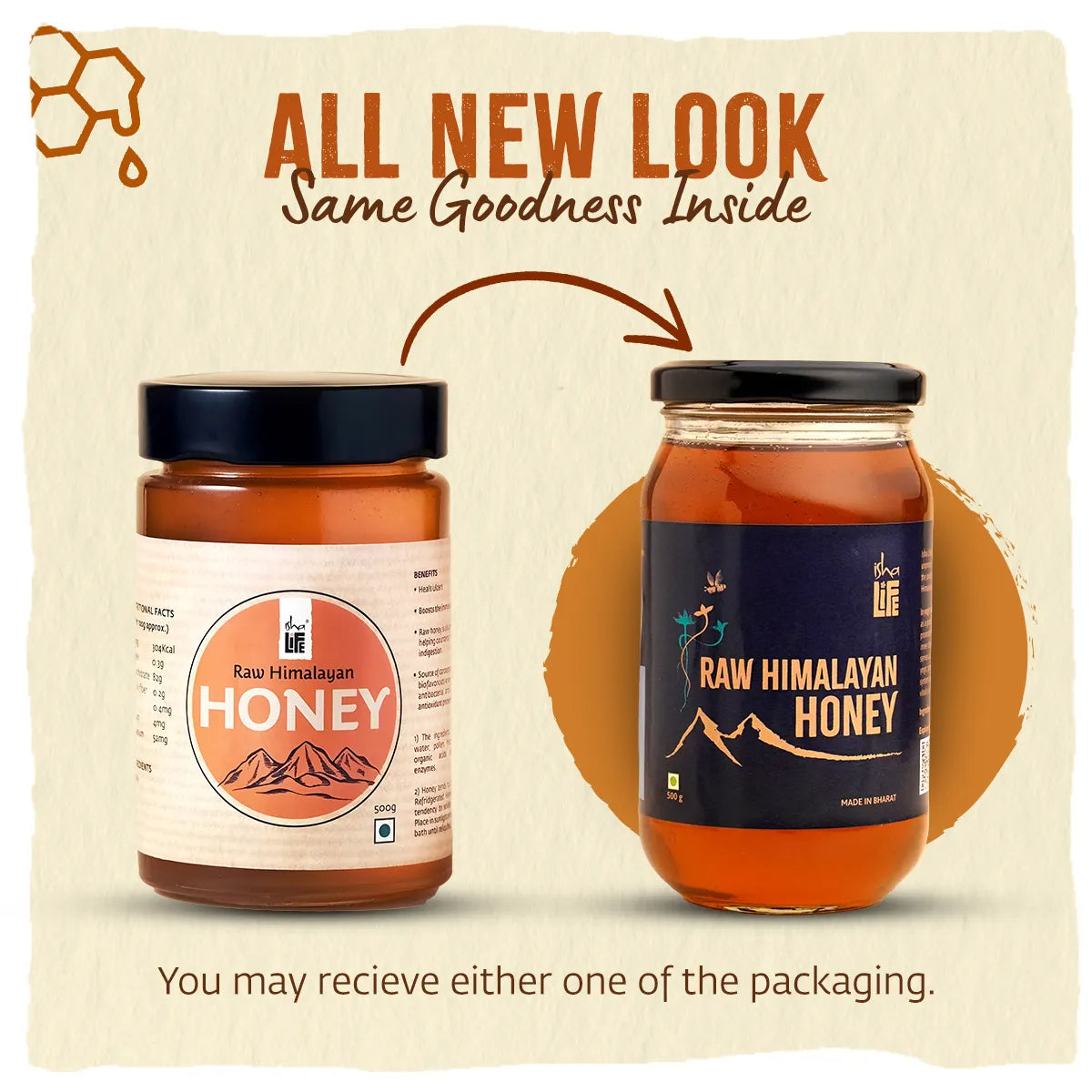 Isha Life Raw Himalayan Honey - Pure Wild Himalayan Honey | Sourced from Jammu, Reasi, Doda and Udhampur 