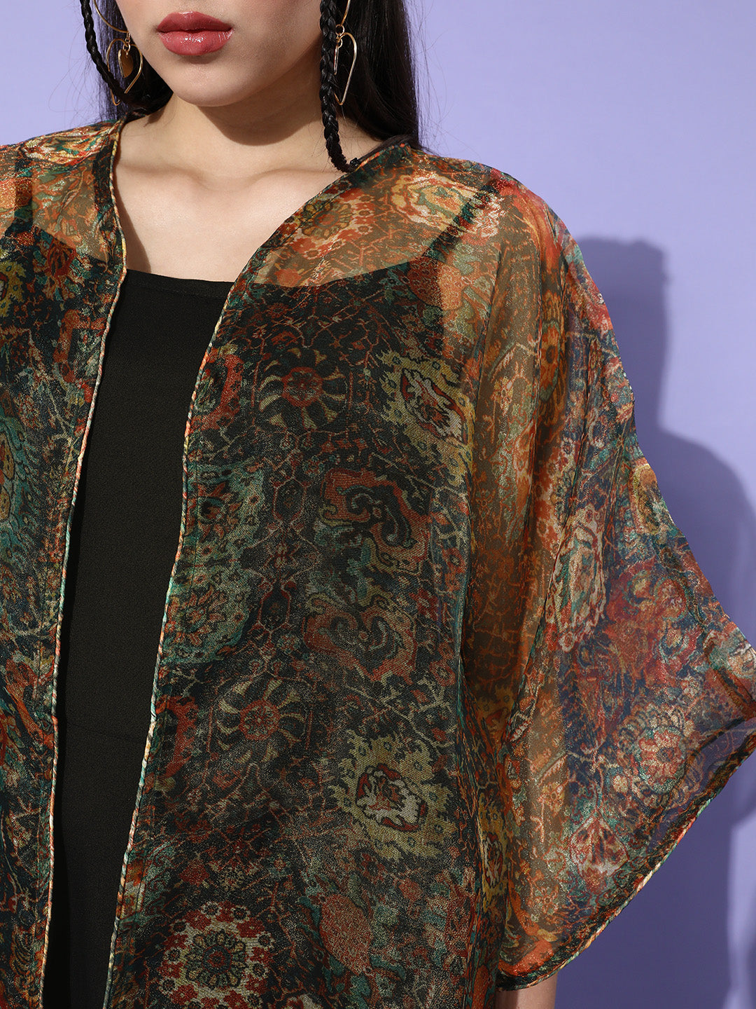 InWeave Multi Color Organza Cape 