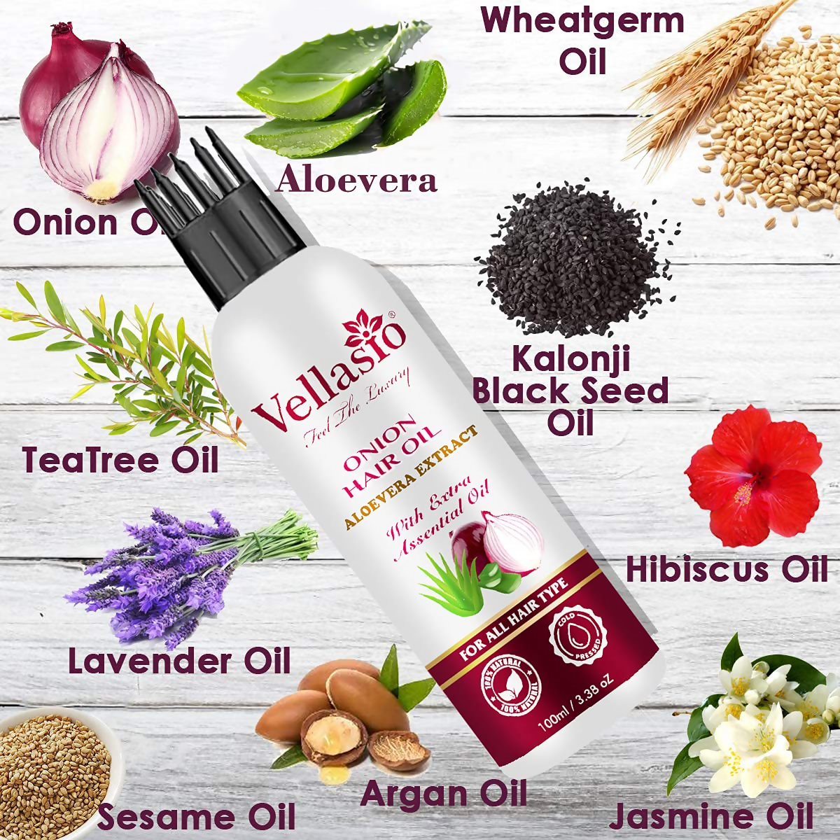 Vellasio Onion Aloevera Hair Oil & Ayurvedic Herbal Extracts  Grab2Buy Vellasio Grab2Buy