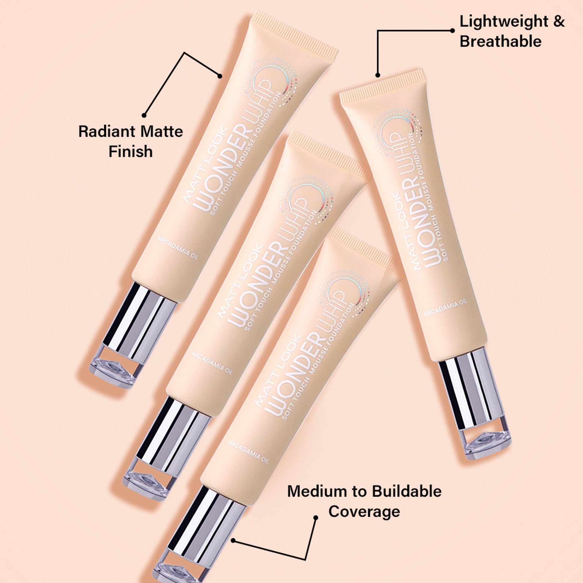 Matt Look Wonder Whip Soft Touch Mousse Foundation - Natural 