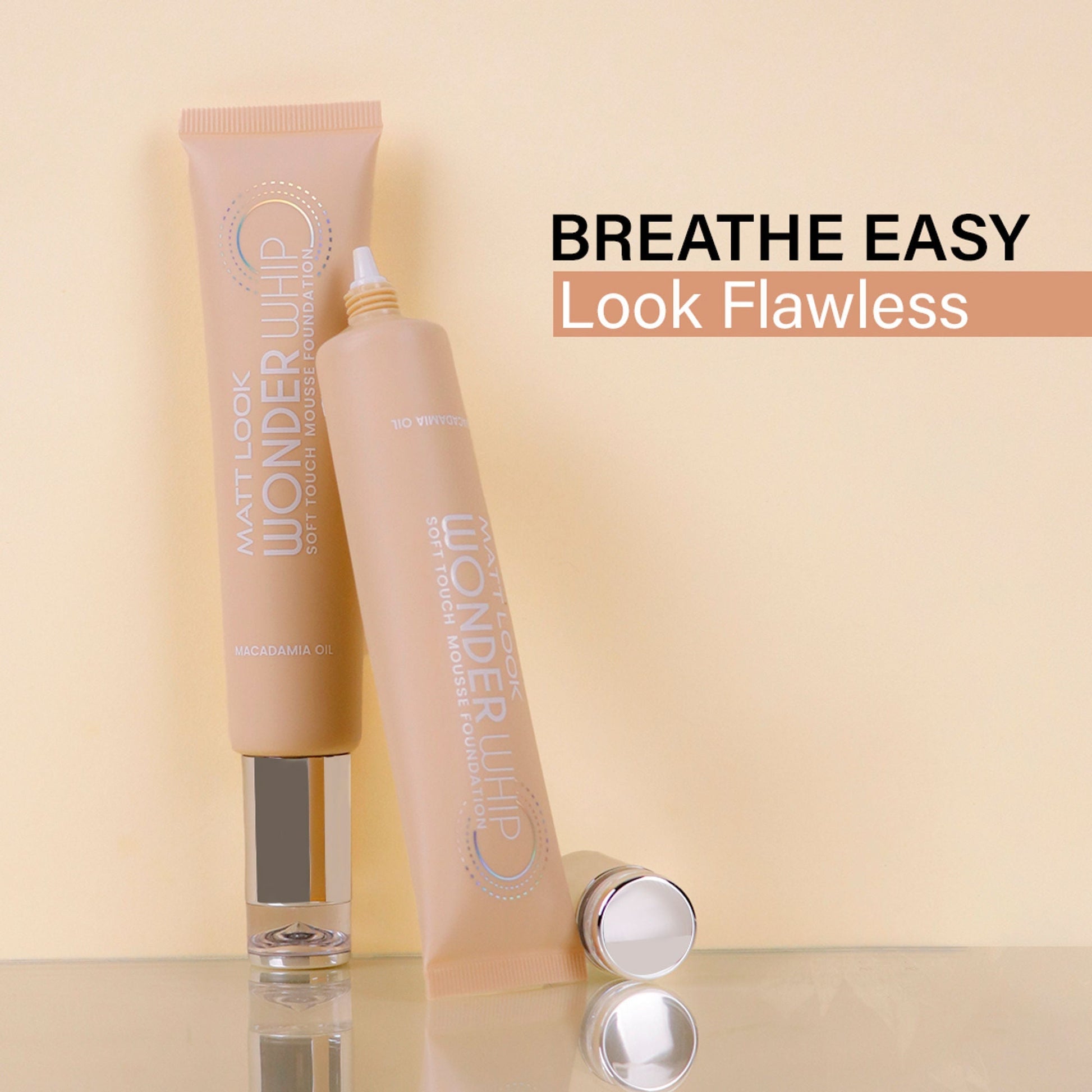 Matt Look Wonder Whip Soft Touch Mousse Foundation - Beige 