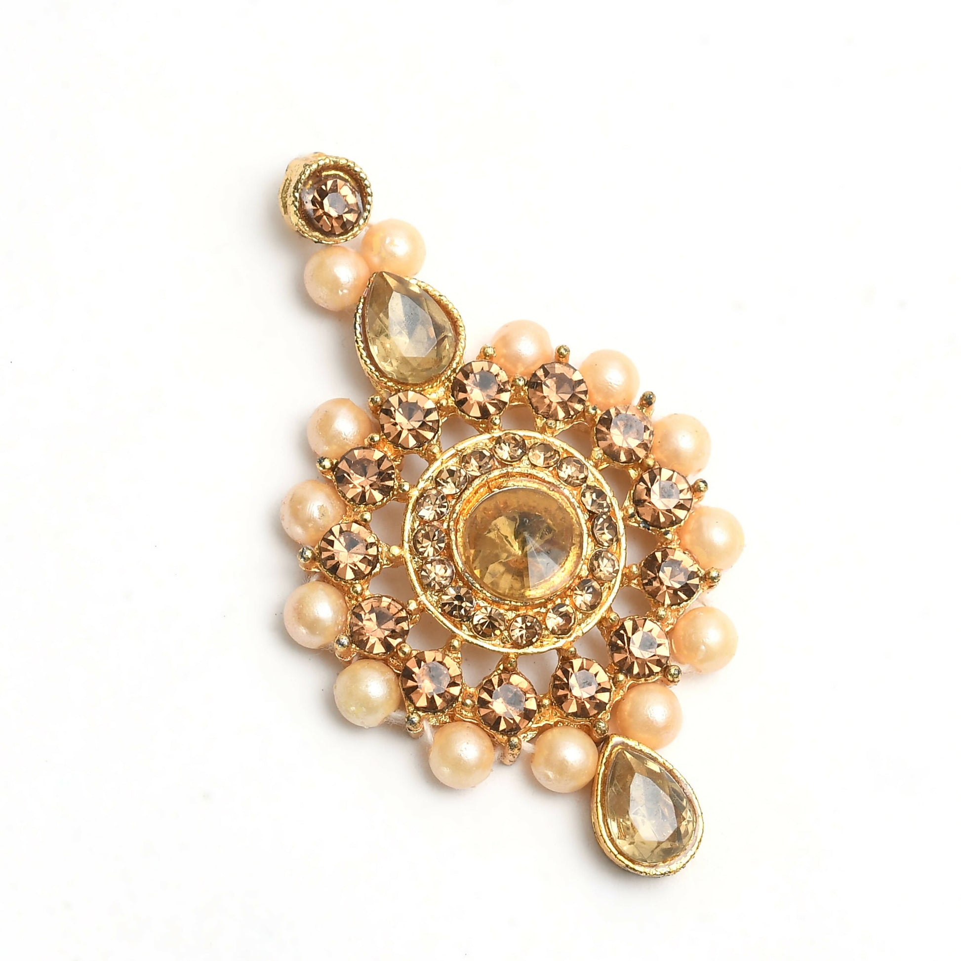 Mominos Fashion Johar Kamal Gold-Plated Brass Finish Kundan/Stone Choker For Women (Golden) - Grab2buy