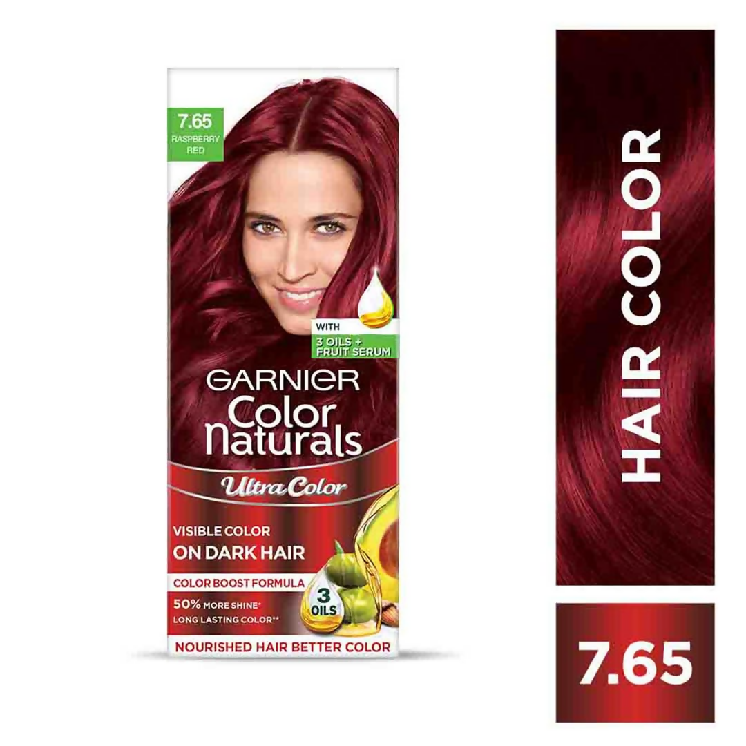 Garnier Color Naturals Ultra Hair Color - 7.65 Raspberry Red - Grab2buy
