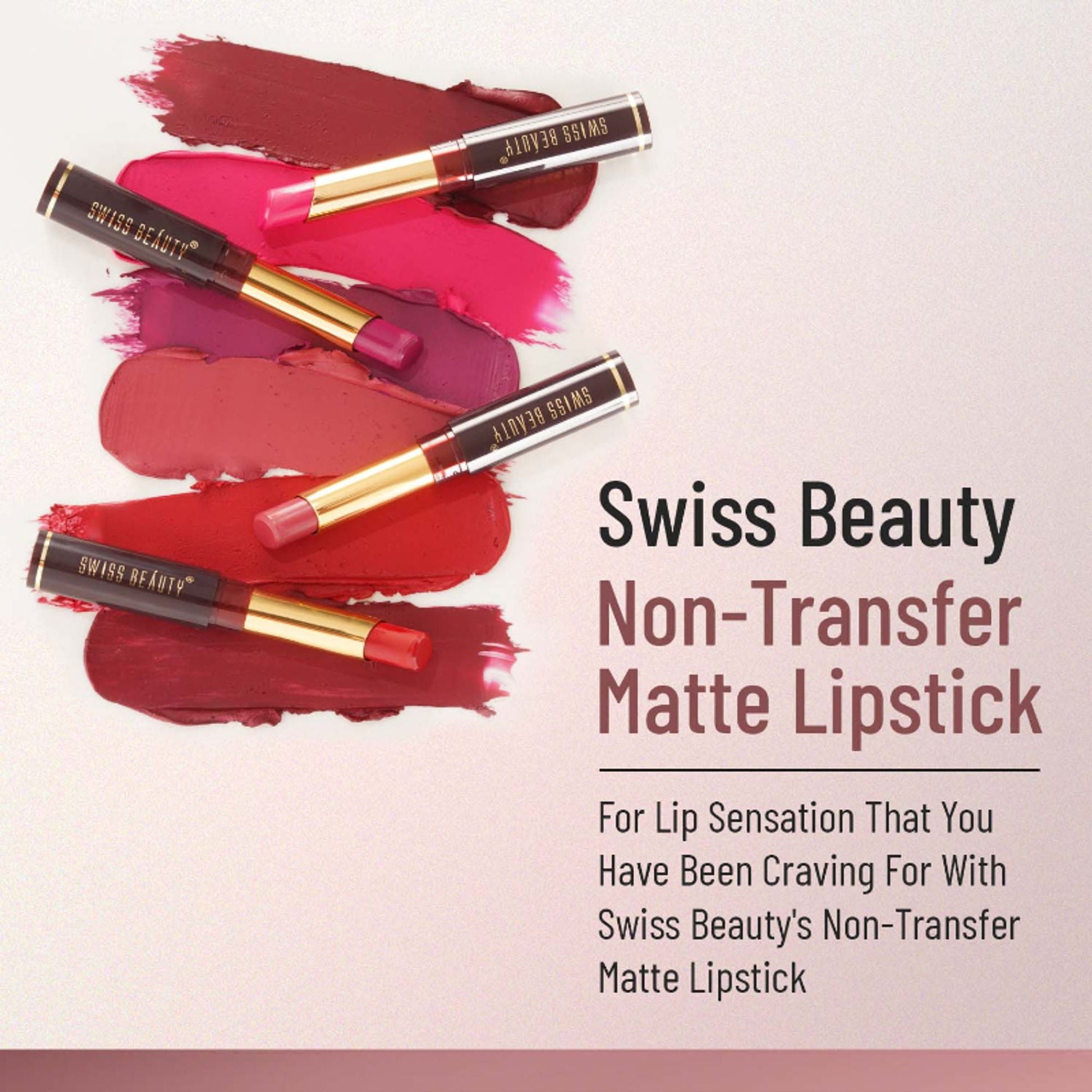Swiss Beauty Non-Transfer Matte Lipstick - 3 Athena