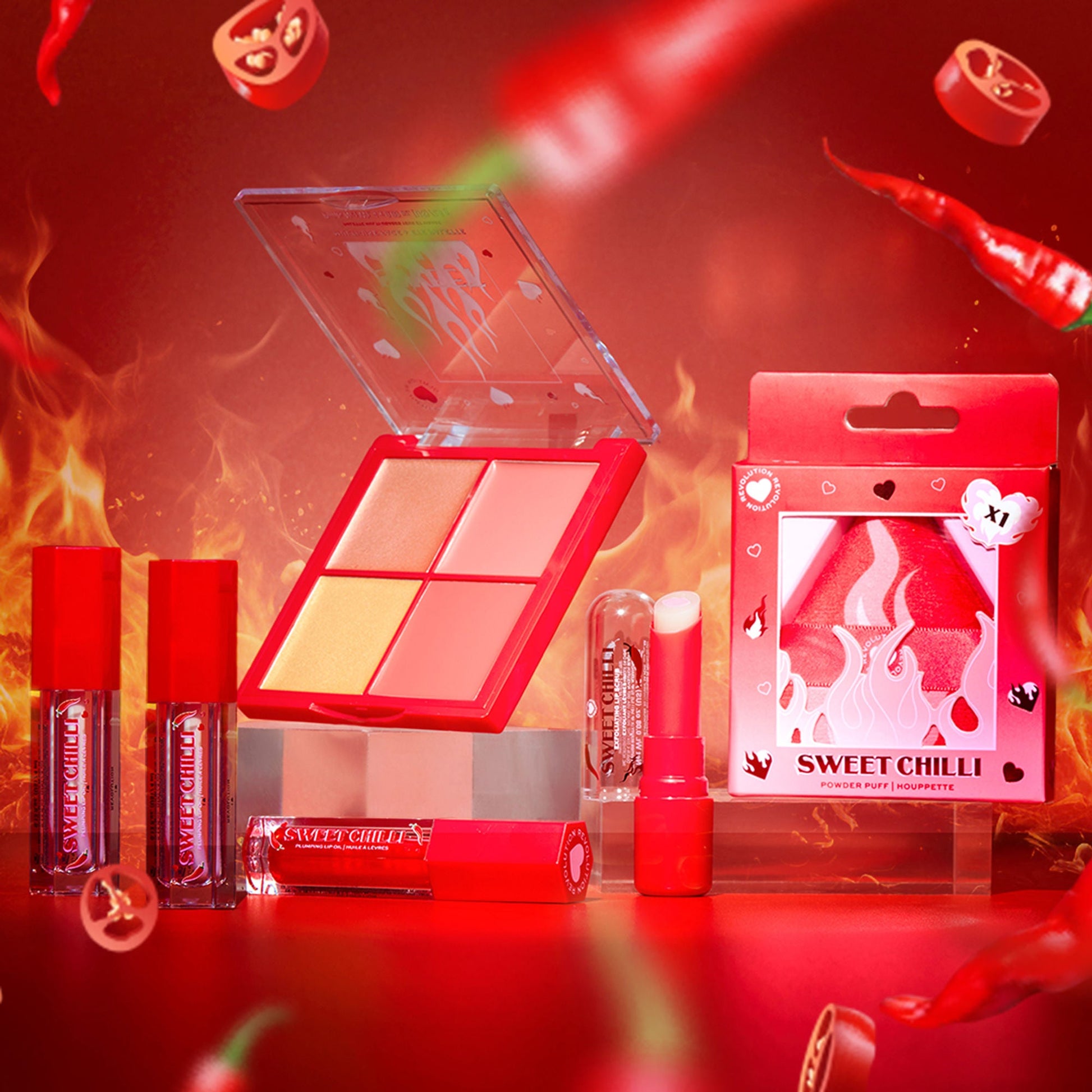Makeup Revolution Heart Revolution Sweet Chilli Plumping Lip Oil - Red
