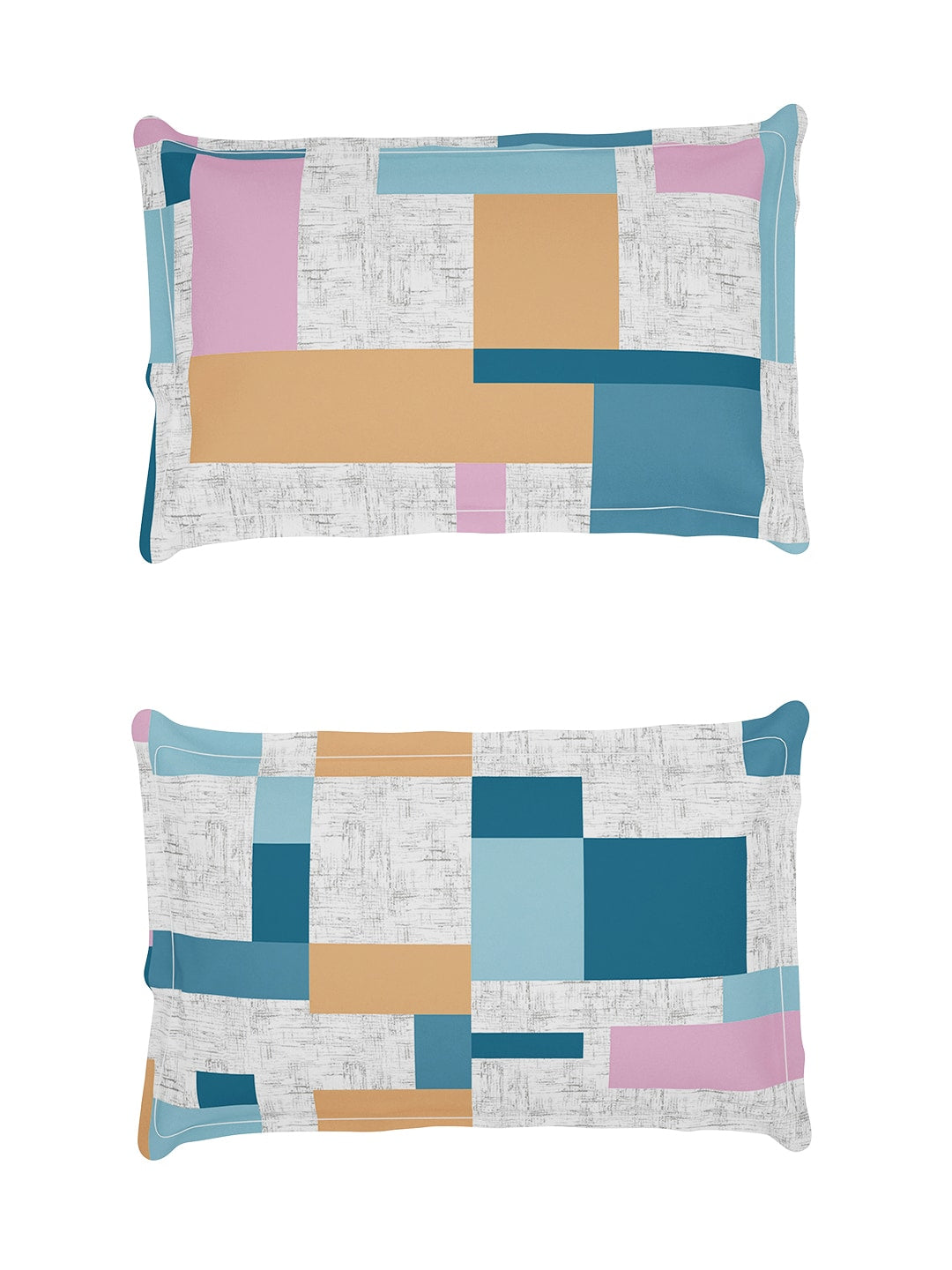 Story@home Arena Grey & White Printed 180 TC Bedsheet & Pillow Covers 