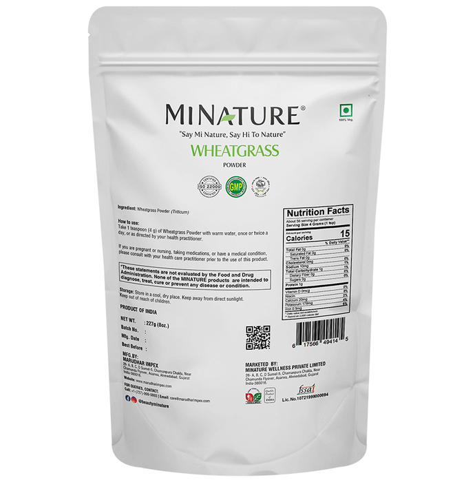 Minature Wheat Grass Organic Powder 