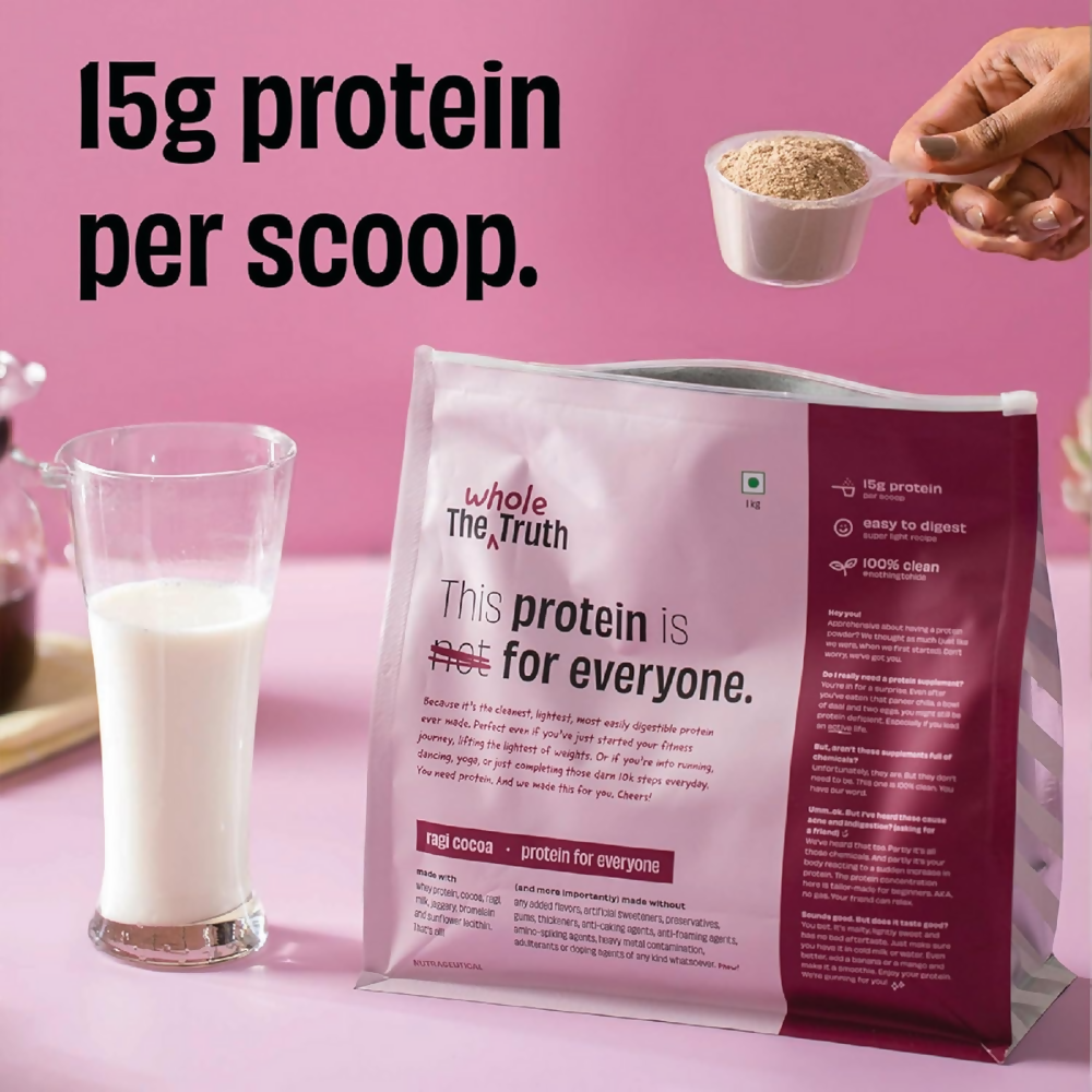 The Whole Truth 15g Protein/Scoop - Ragi Cocoa  Grab2Buy The Whole Truth Grab2Buy