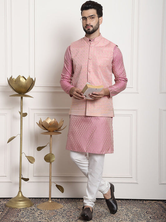 Sojanya Ethnic Motifs Woven Design Kurta With Churidar 
