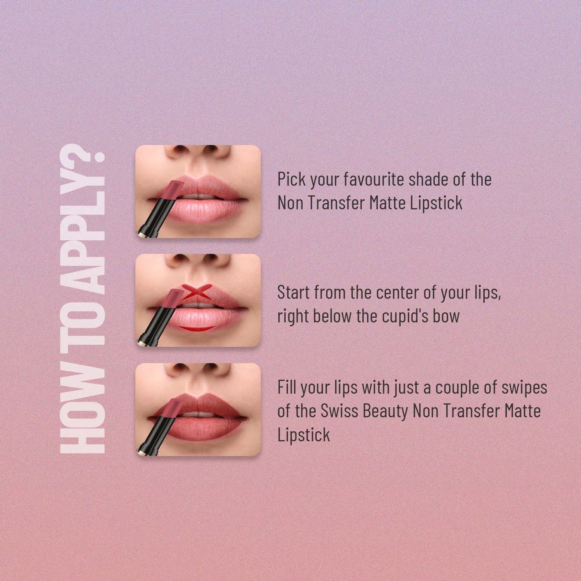 Swiss Beauty Non Transfer Waterproof Lipstick - 405 Orange Red