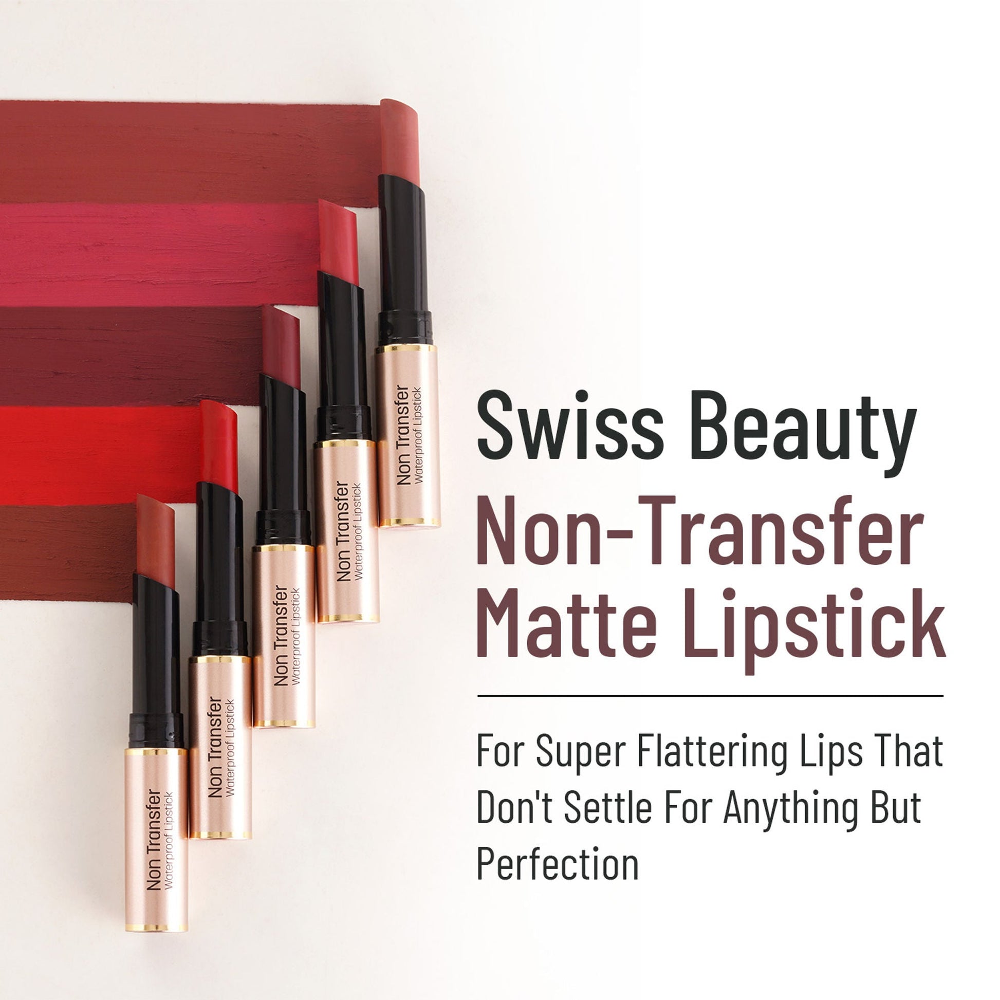 Swiss Beauty Non Transfer Waterproof Lipstick - 428 Roseate