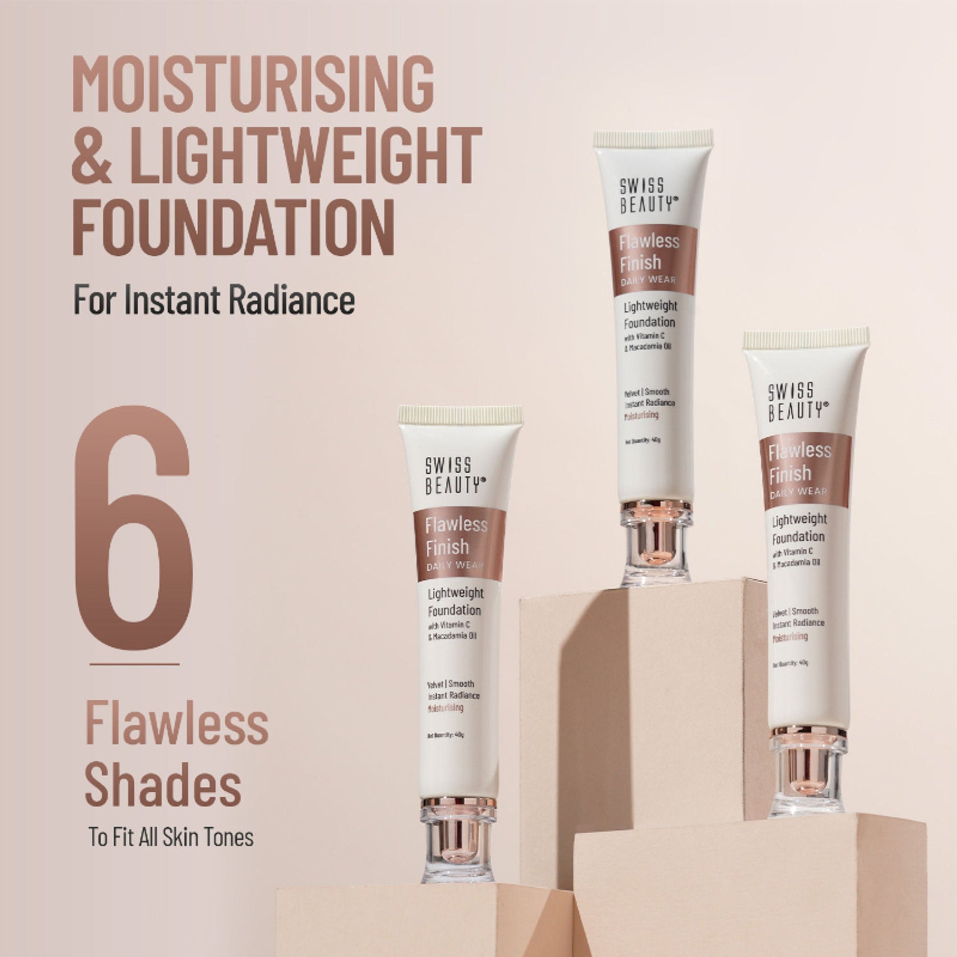 Swiss Beauty Flawless Finish Daily Wear Lightweight Foundation - 04 Natural Nude