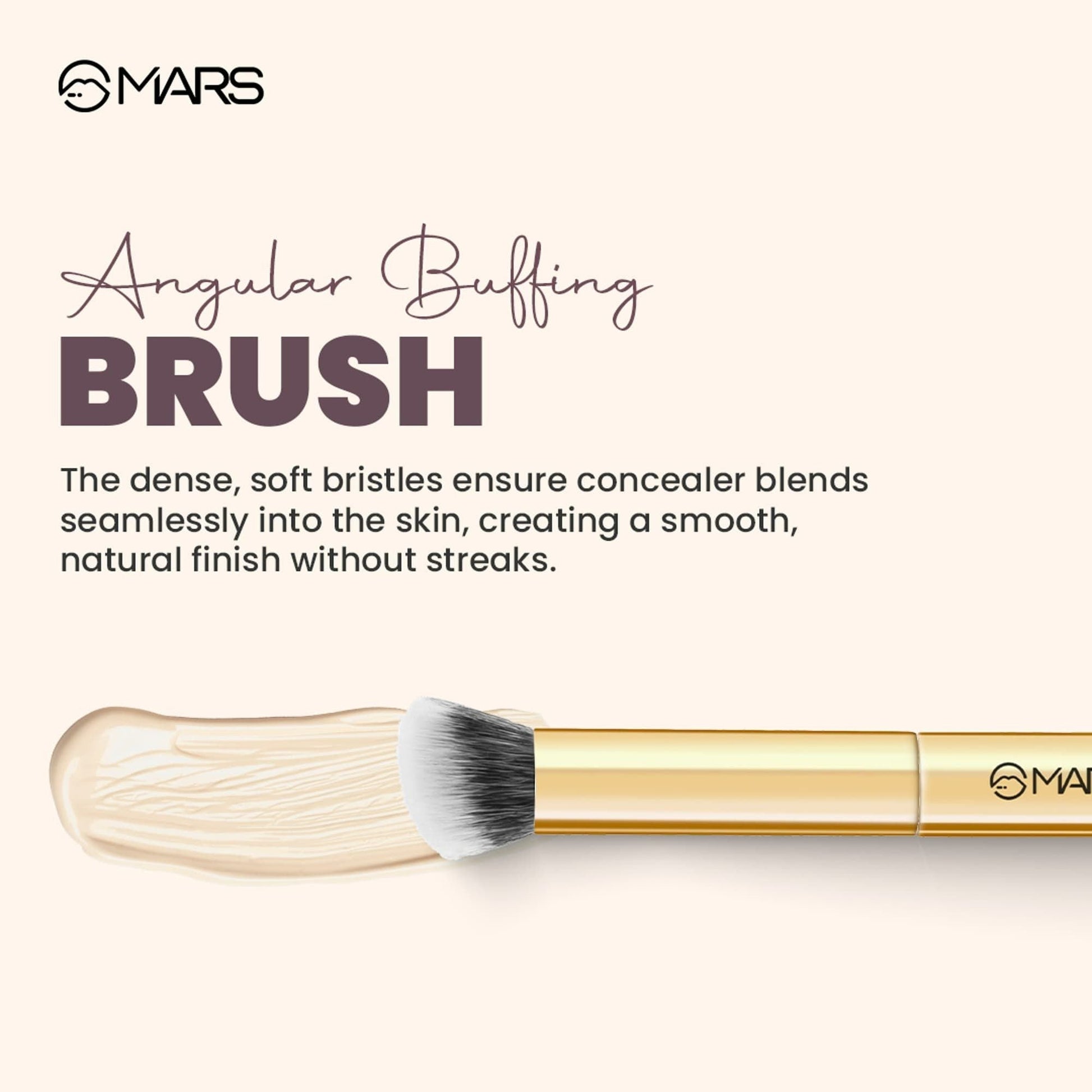 MARS Cosmetics Artists Arsenal Angular Buffing Brush Golden - BRF09 