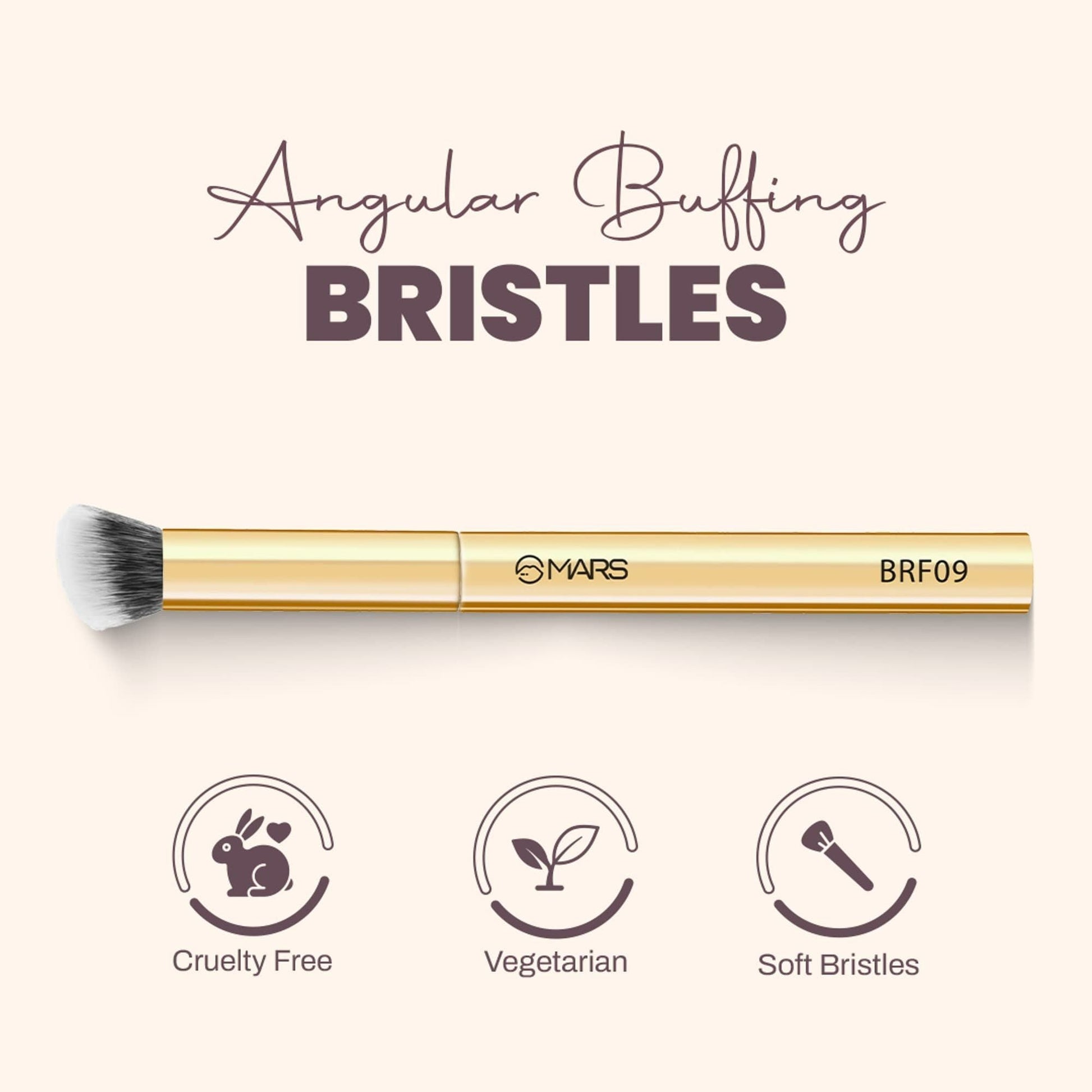 MARS Cosmetics Artists Arsenal Angular Buffing Brush Golden - BRF09 