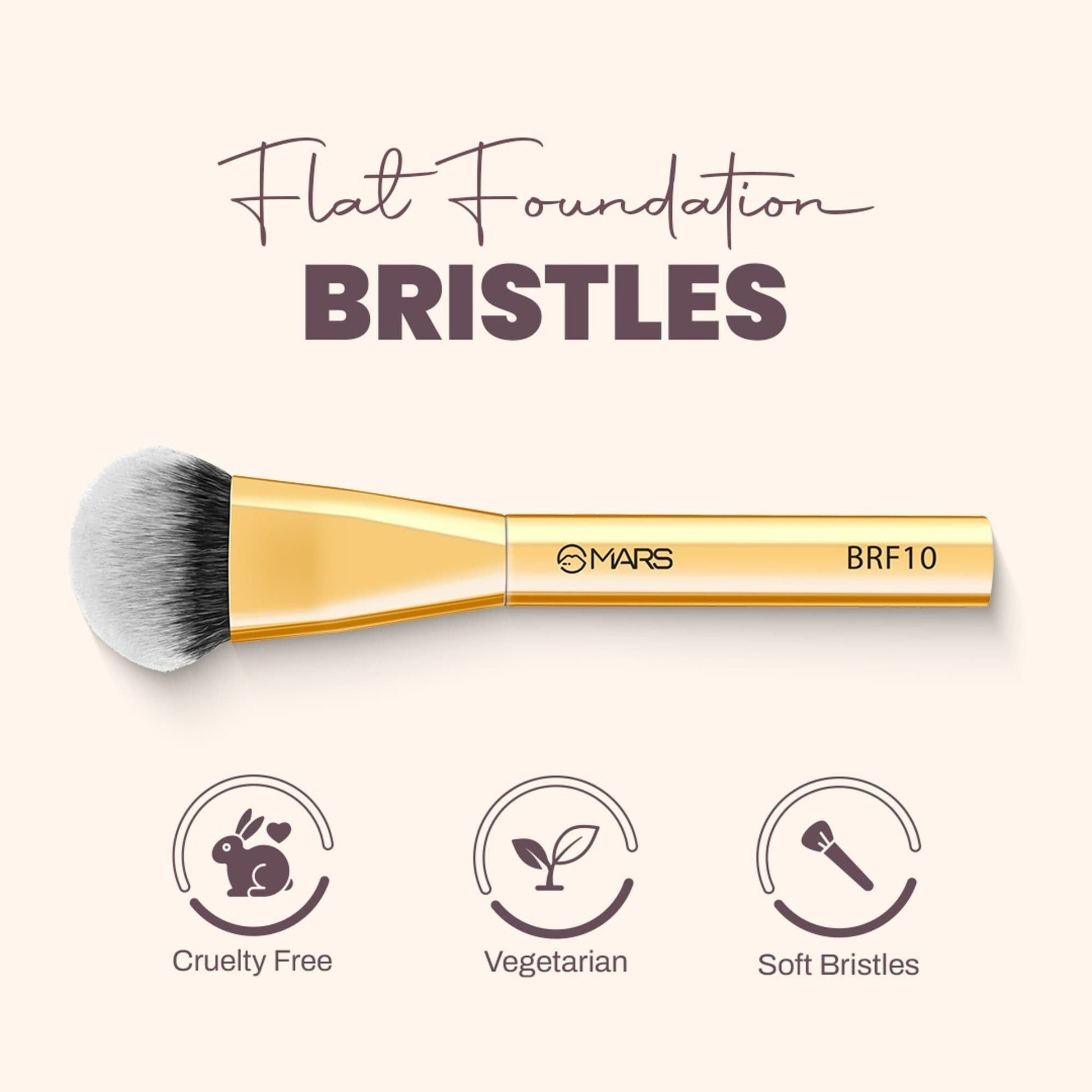 MARS Cosmetics Artist'S Arsenal Flat Foundation Brush - Golden 