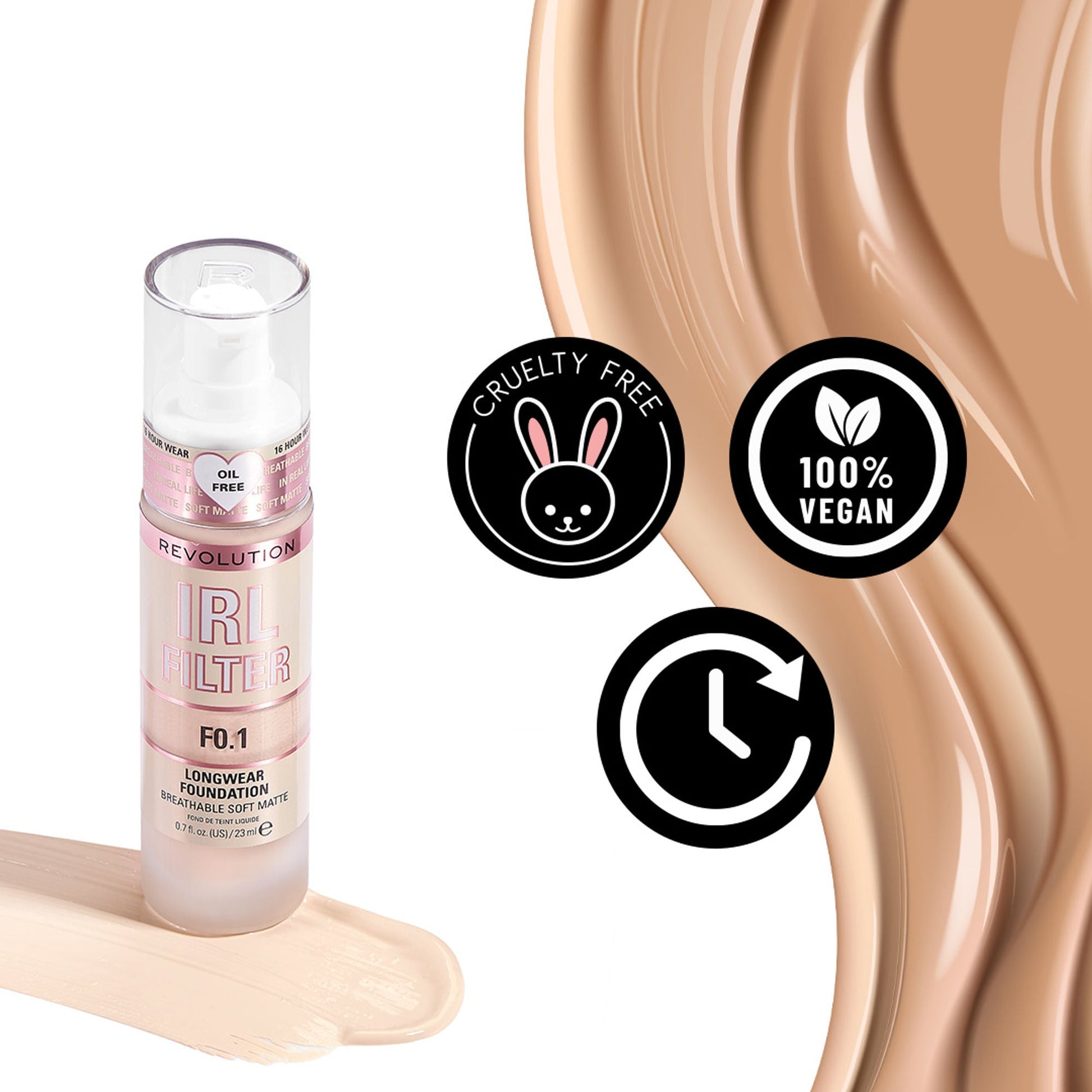 Makeup Revolution IRL Filter Longwear Foundation - F3