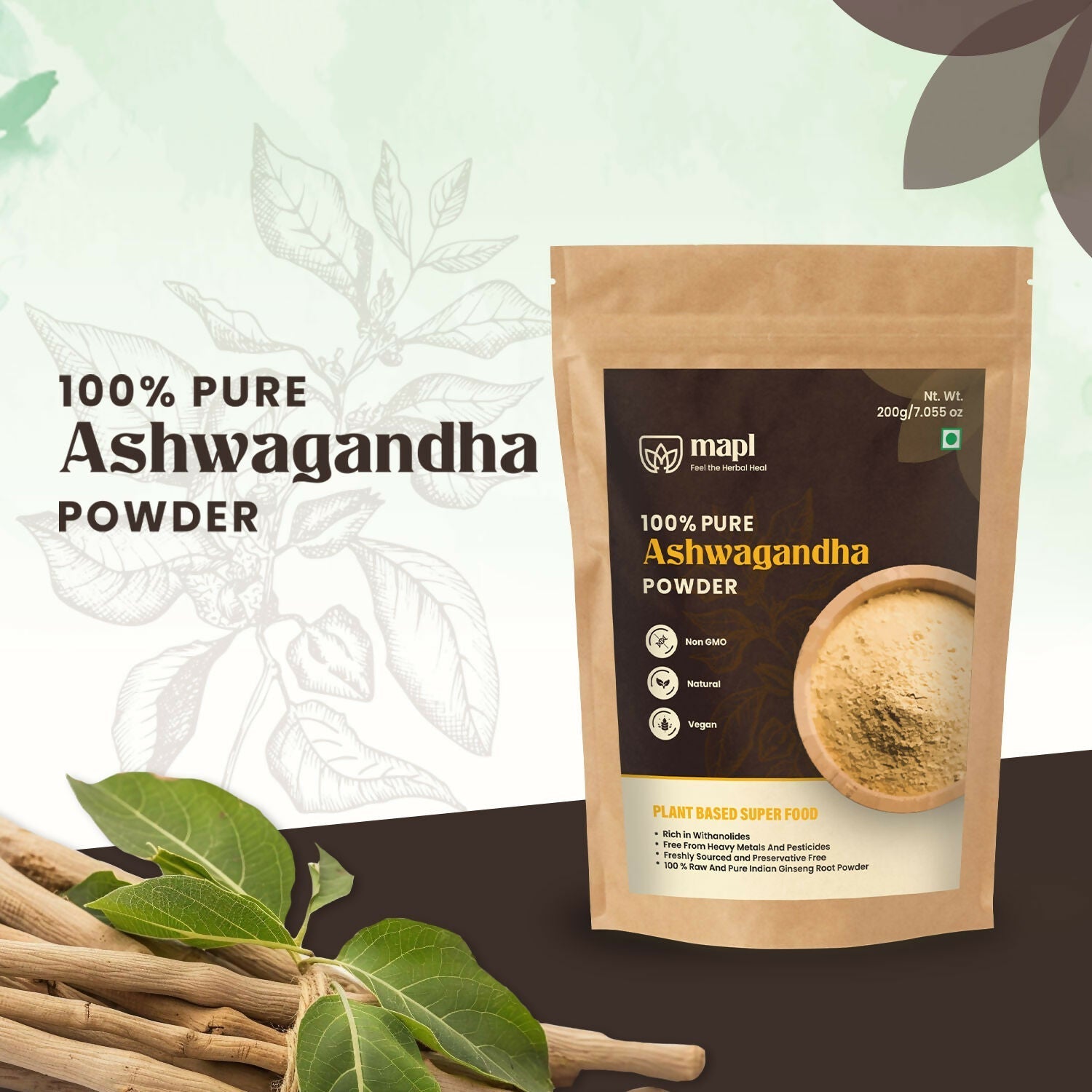 MAPL Ashwagandha Root Powder 