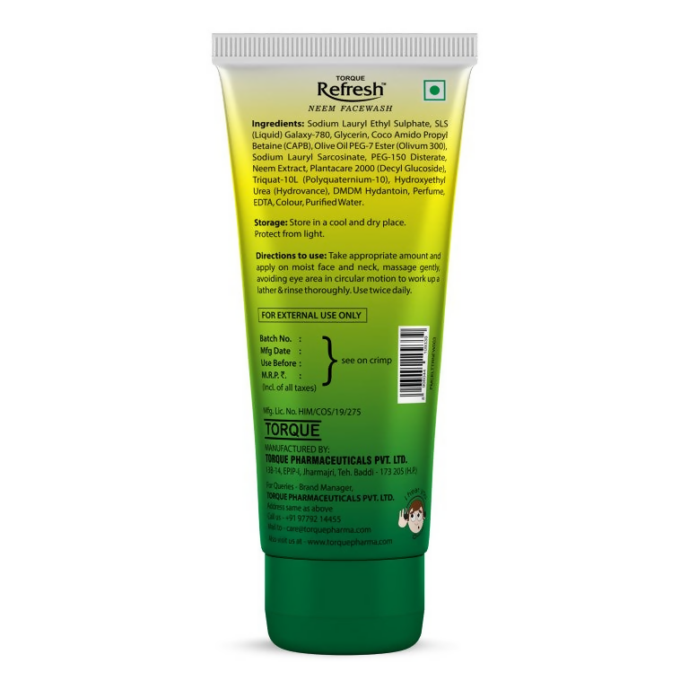 Torque's Refresh Neem Face Wash Cleanses And Soothes Skin 