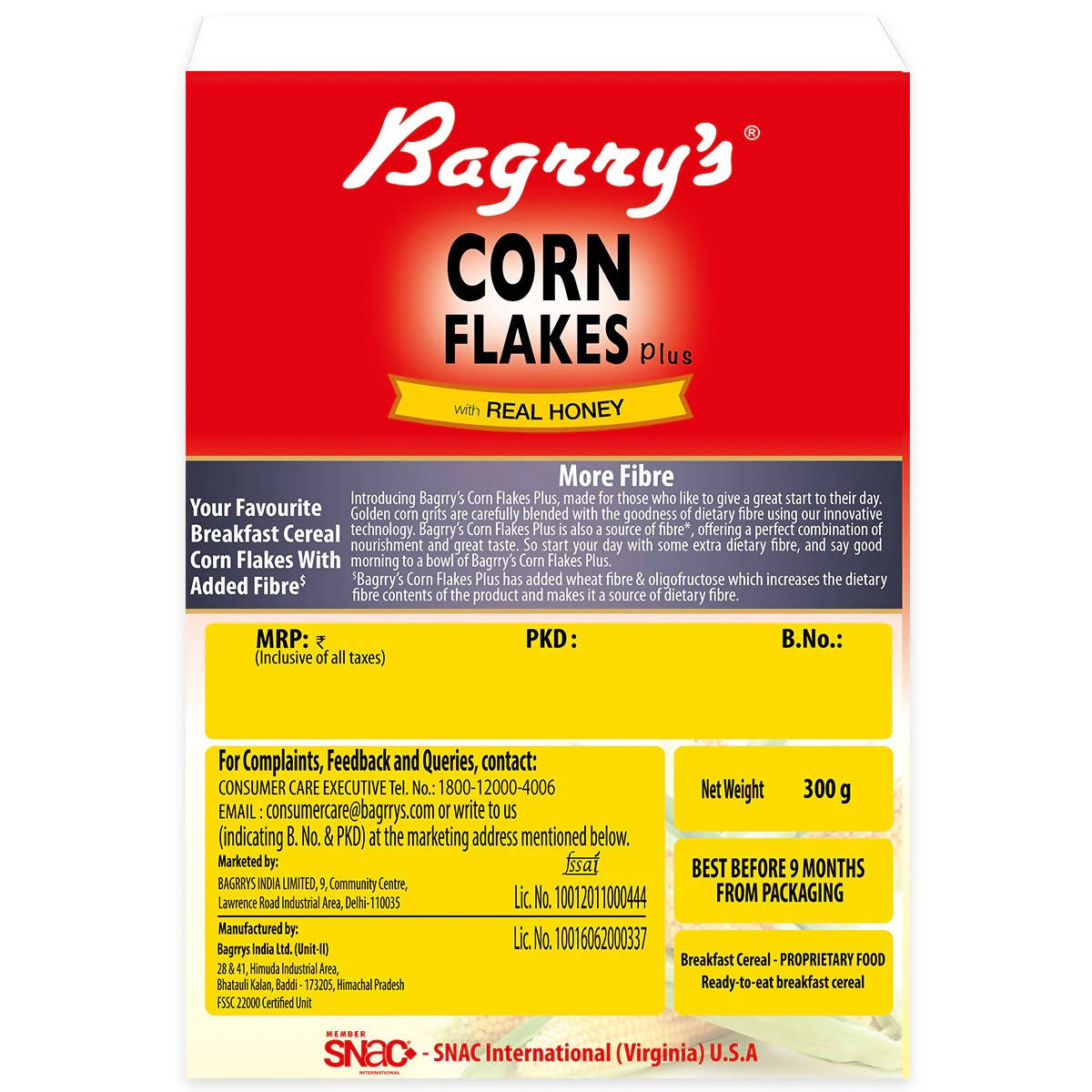 Bagrry's Corn Flakes Plus with Real Honey - Grab2buy