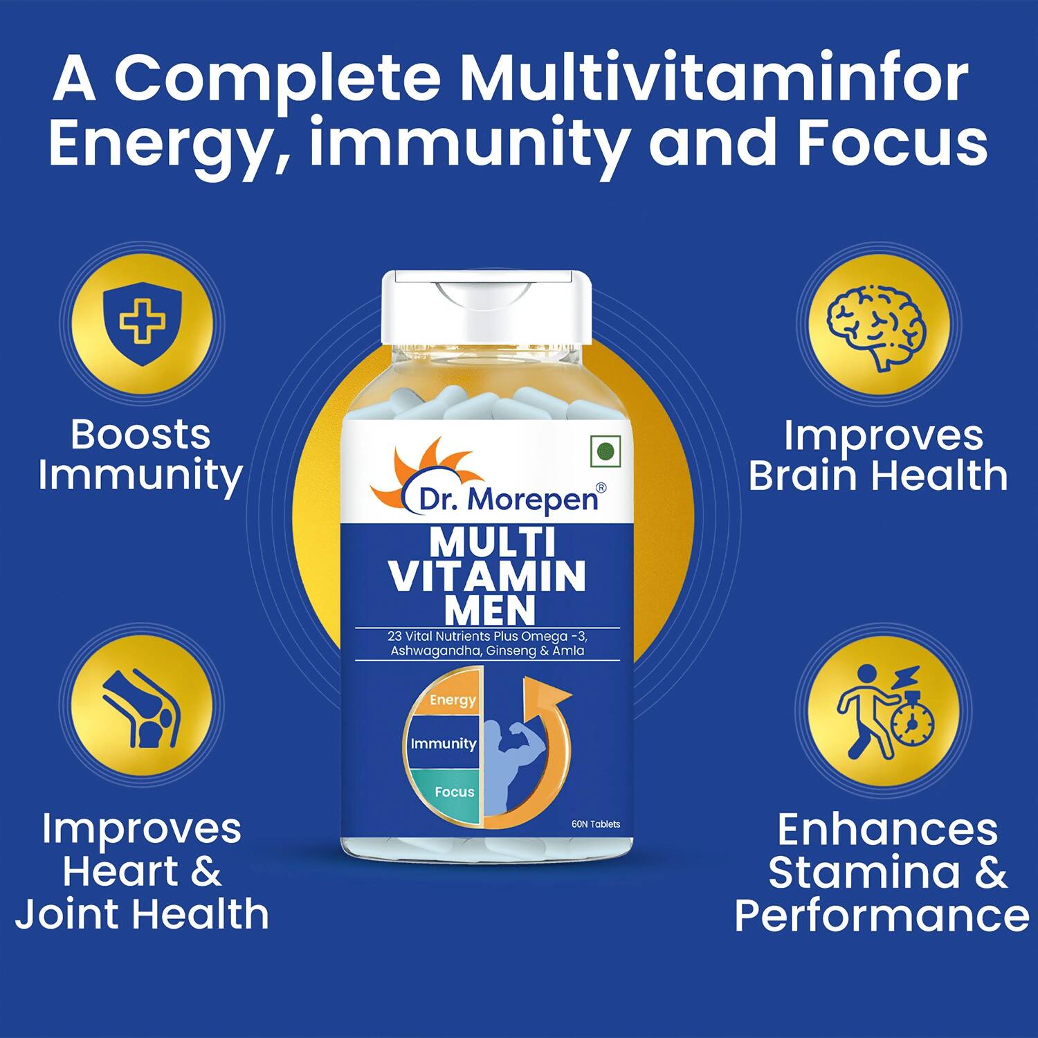 Dr. Morepen Multivitamin Men Tablets and Multivitamin Women Tablets Combo 
