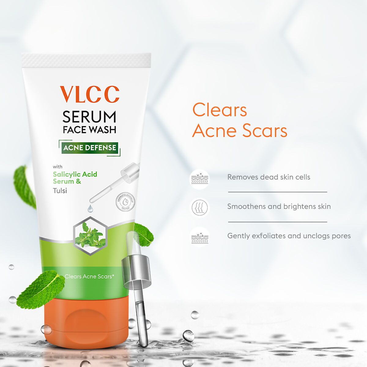 VLCC Acne Defense Serum Face Wash with Salicylic Acid Serum & Tulsi - Grab2buy